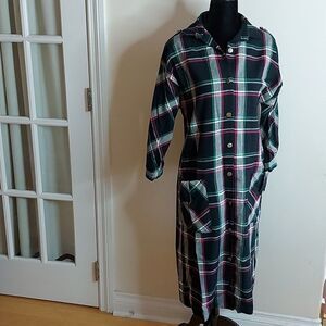 Vintage 1980's Leslie Belle flannel dress